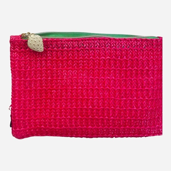 Ipsy vibrant hot pink make up glam bag March 2025 zipper plastic fabric - Picture 5 of 7